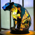 LumiFauna Stained Glass Animal Lamps — 7 Styles: Bear, Panda, Elk, Pig, Giraffe, Rabbit, Raccoon