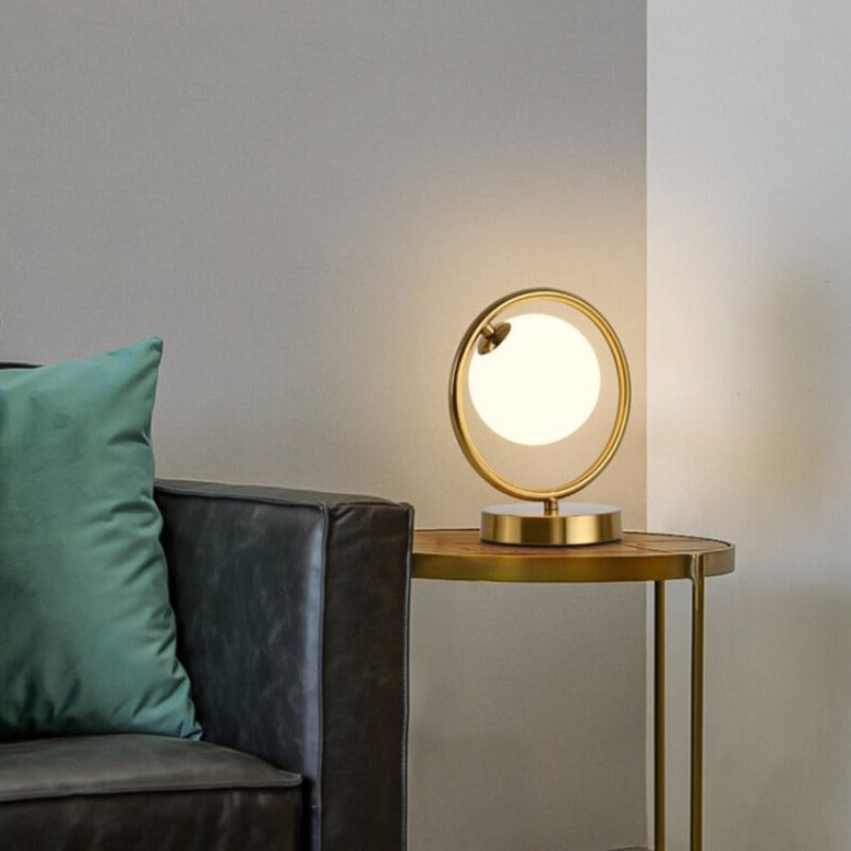 Lampada da comodino a sfera metallica Auric