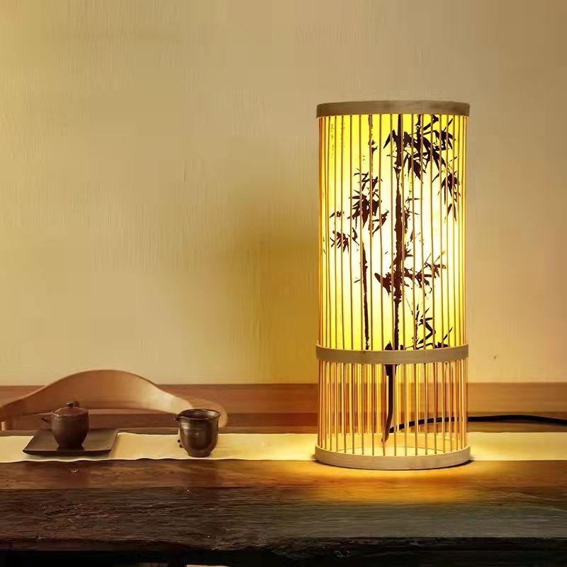 Bambusowa lampka nocna w stylu japońskiego zen