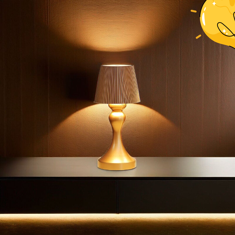 Lampada da comodino bianca ricaricabile Alera con controlli touch