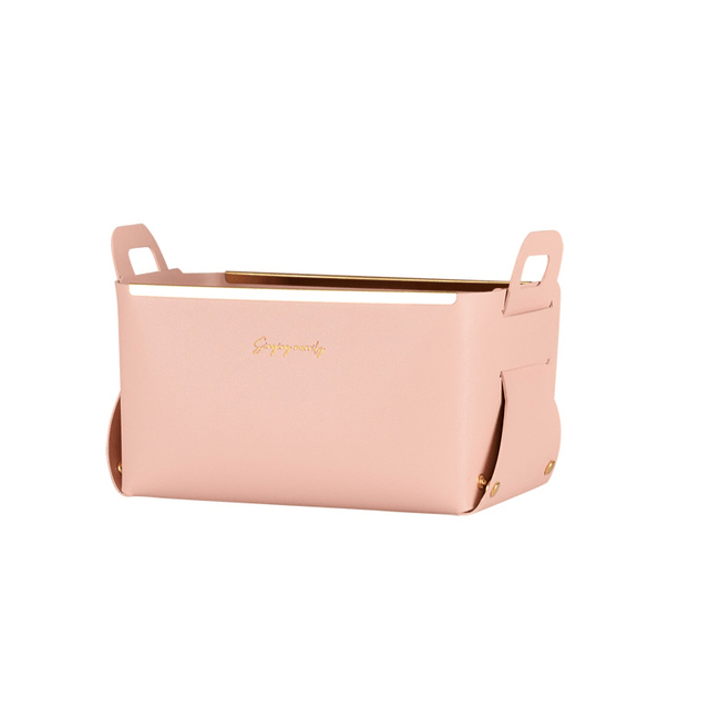 Virela nep leren opbergmand | Opvouwbaar & stevig