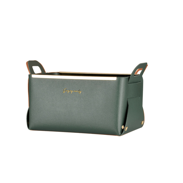 Virela nep leren opbergmand | Opvouwbaar & stevig