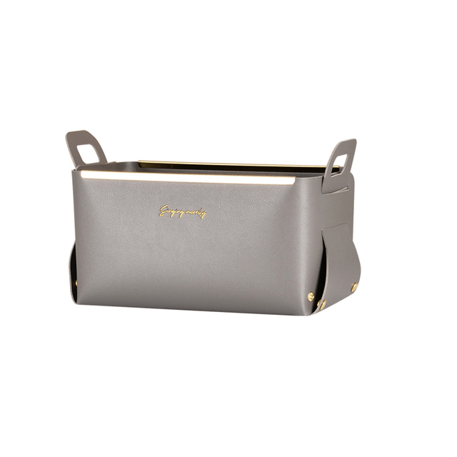 Virela nep leren opbergmand | Opvouwbaar & stevig