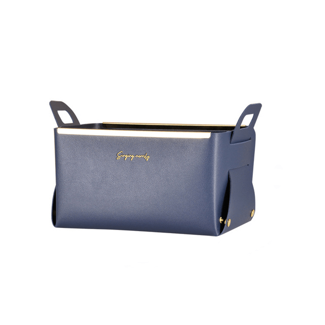 Virela nep leren opbergmand | Opvouwbaar & stevig