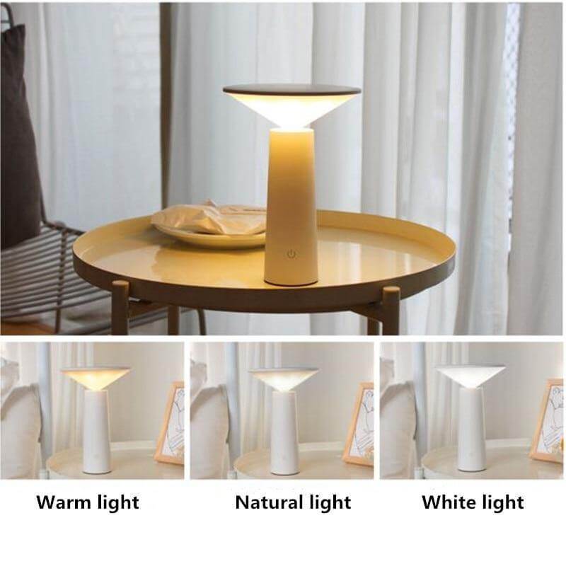 LumaCharge Rechargeable LED Desk Reading Lamp, Touch Switch, 3 Dimmable Modes