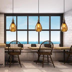 NovaNord | Glass Drop Pendant Lamp With Warm Glow Finish