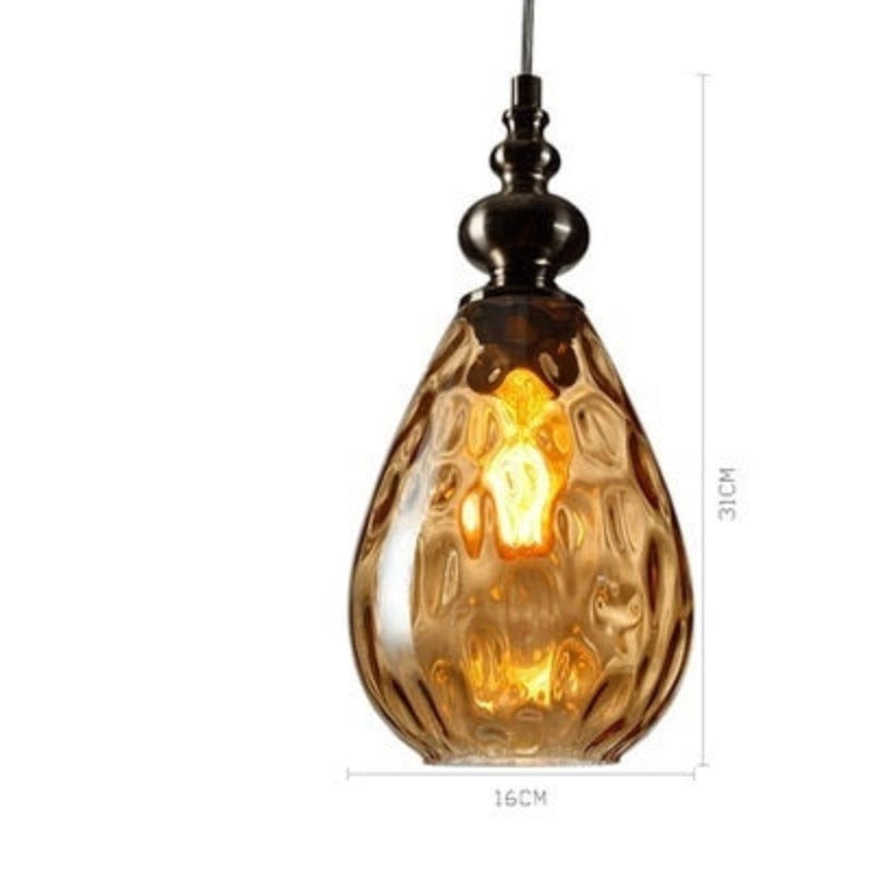 NovaNord | Glass Drop Pendant Lamp With Warm Glow Finish