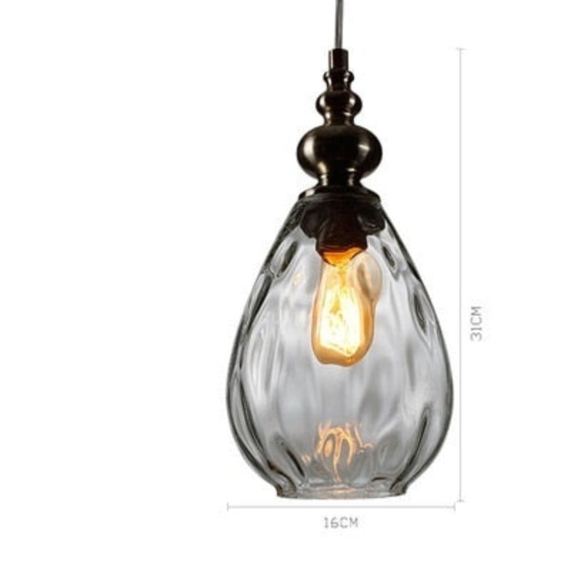 NovaNord | Glass Drop Pendant Lamp With Warm Glow Finish