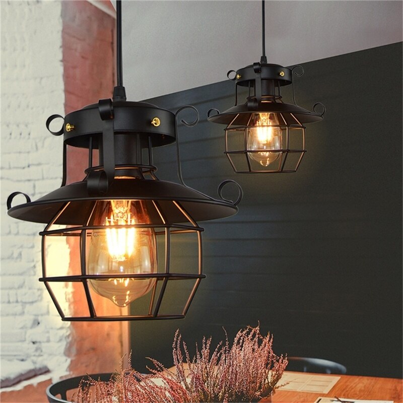 Harrowe vintage industriell loft taklampe