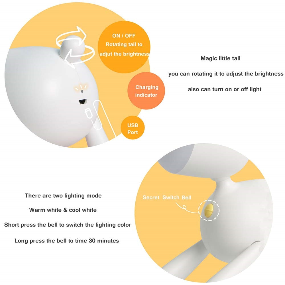 Hjorteformet LED-nattlys