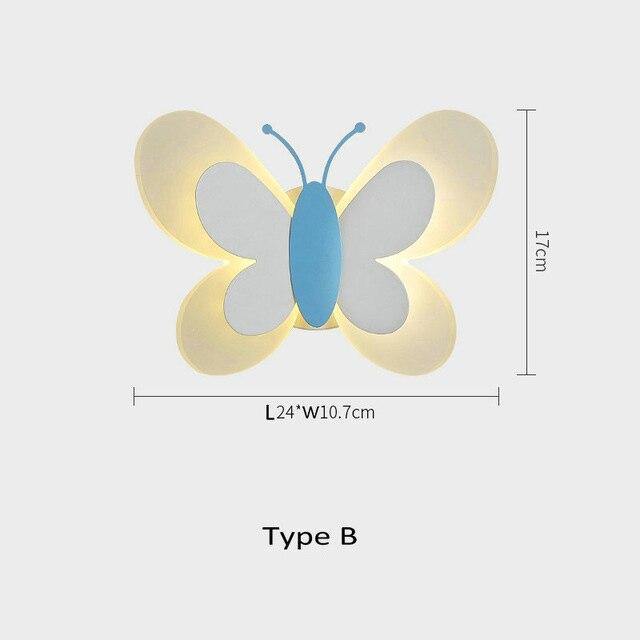 LumiFlutter Vlinder Wandlamp voor Kinderkamerdecoratie