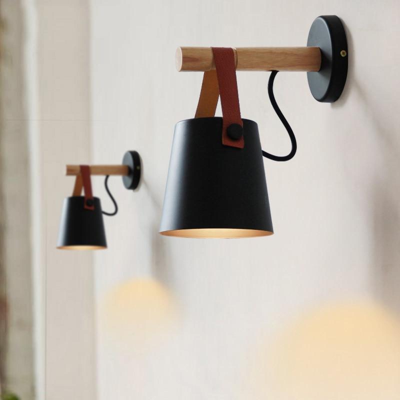 Svea | Skandynawska drewniana lampa ścienna zawieszana