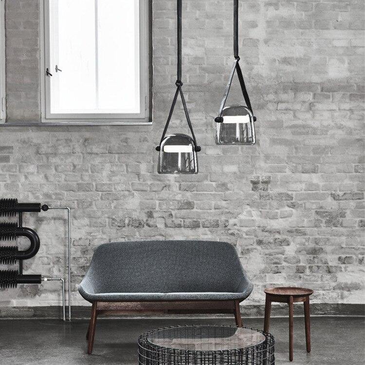 Elix Leather Industrial Cord Pendant Light Ceiling Fixture