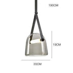 Elix Leather Industrial Cord Pendant Light Ceiling Fixture