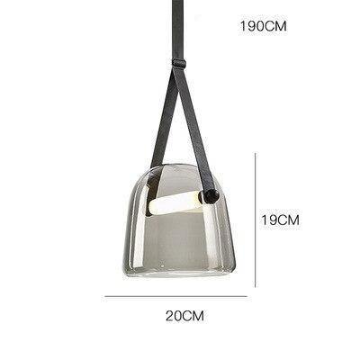 Elix Leather Industrial Cord Pendant Light Ceiling Fixture
