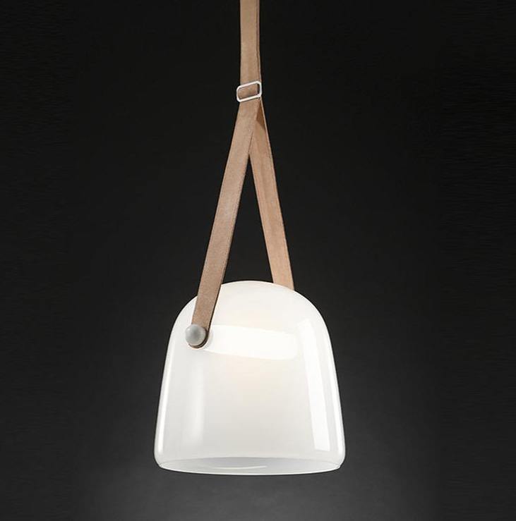 Elix Leather Industrial Cord Pendant Light Ceiling Fixture