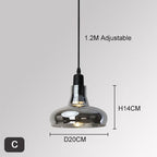 Owalna lampa wisząca w stylu nordyckim
