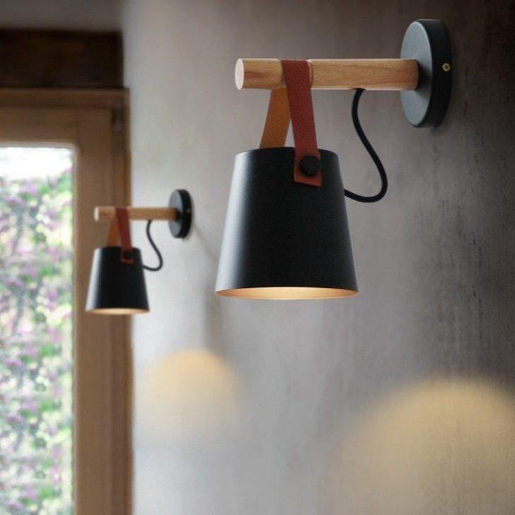 Svea | Skandynawska drewniana lampa ścienna zawieszana