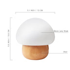Mushroom-Shaped Wooden LED Night Light