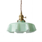 Liora Retro Krem Glass Blomstret Hengelampe