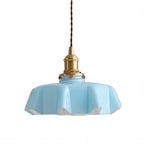 Liora Retro Krem Glass Blomstret Hengelampe