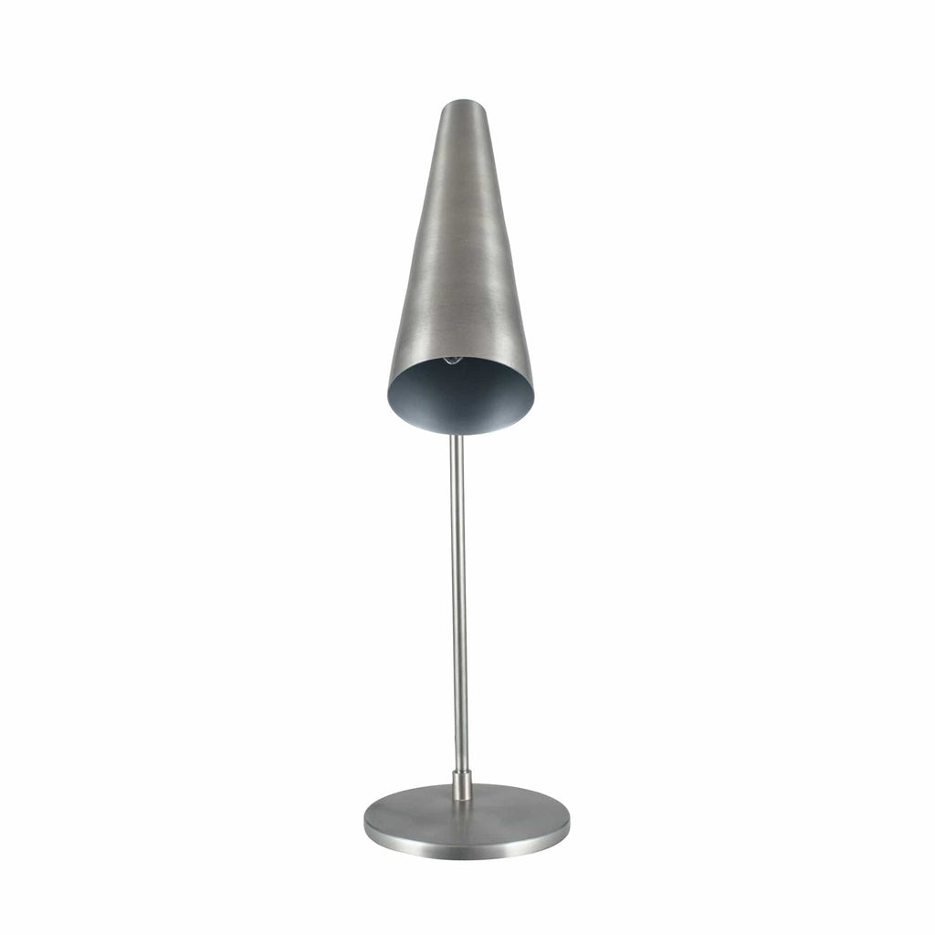 Marlen Cone-Shaped Task Table Lamp in Antique Silver