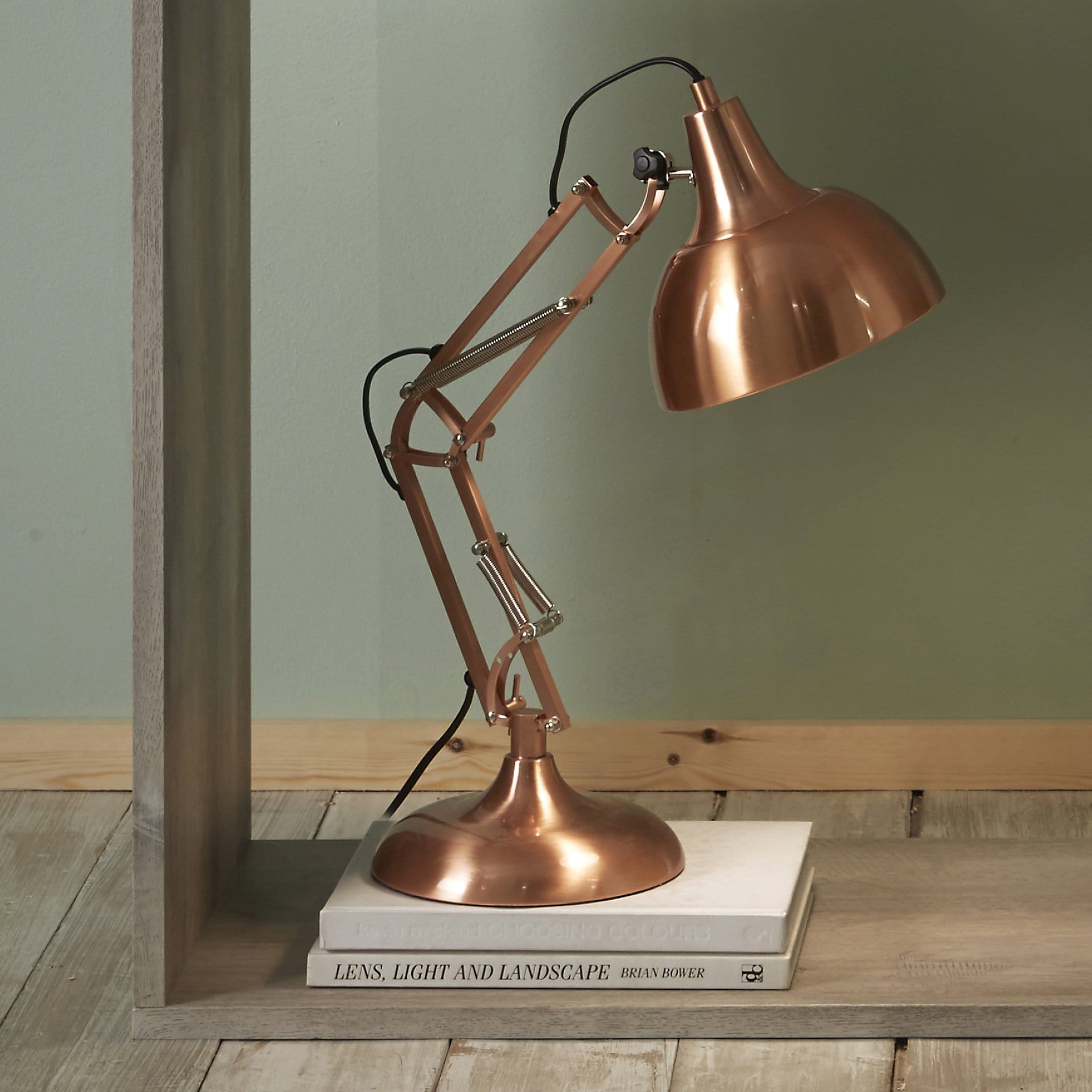 Rivello Brushed Copper Metal Task Table Lamp