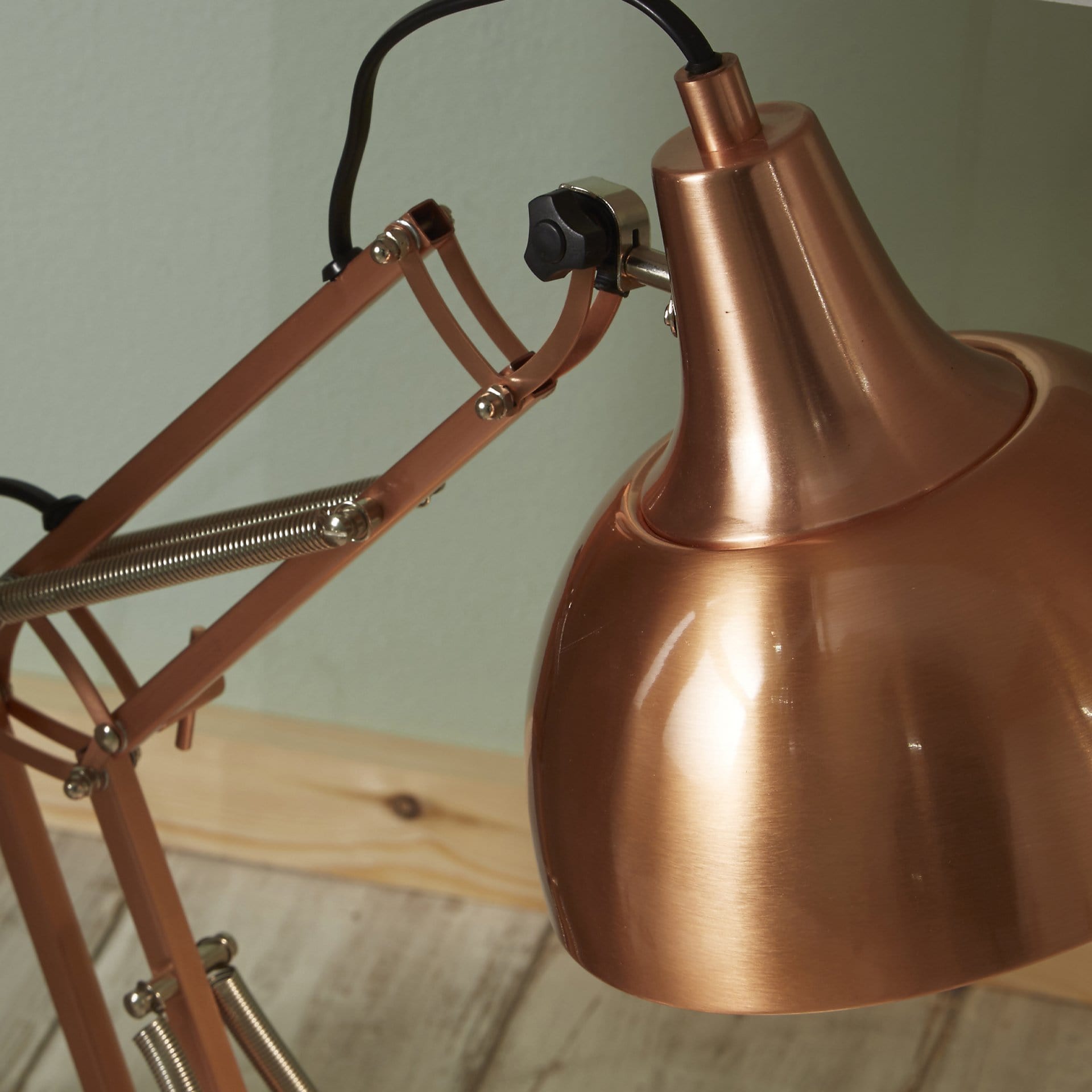 Rivello Brushed Copper Metal Task Table Lamp