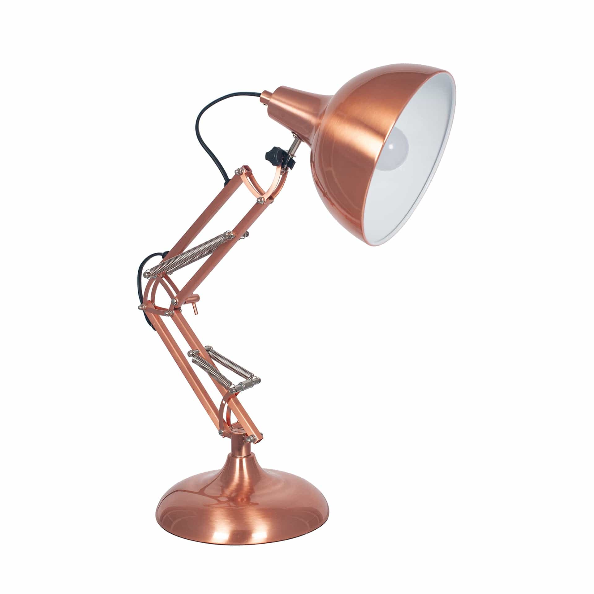 Rivello Brushed Copper Metal Task Table Lamp
