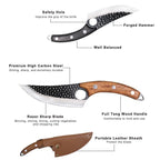 Faca de Desossar SerbForge, Ferramenta de Cozinha Forjada à Mão de 6 Polegadas