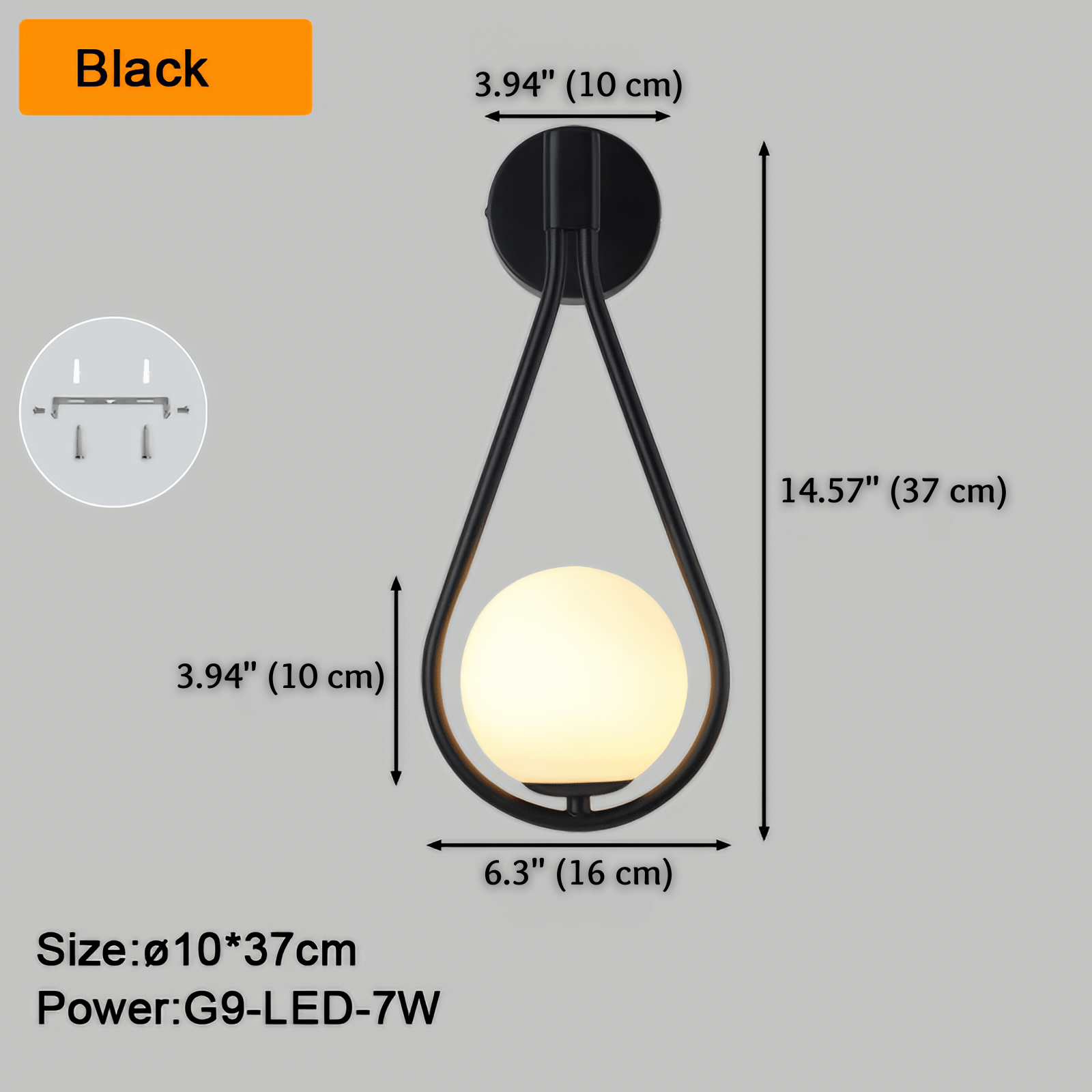 Aurora Drop | Lampada da parete