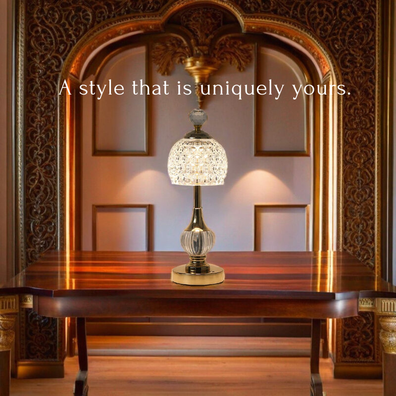 Table Lamp in Gold Glass